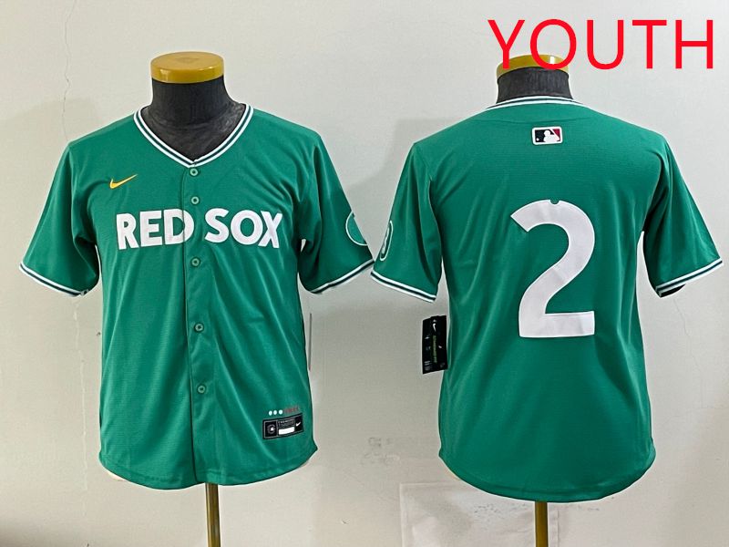 Youth 2025 Boston Red Sox 2 No Name Dark Green Joint Name Nike MLB Jersey style 11
